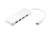 USB hub - Goobay MultiPort AV / multimedia paneel USB hub - 4 - USB 3.2 - Wit - 44770