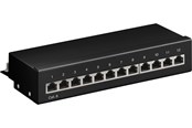Netwerk - kabel - Pro CAT 6 Mini/Desktop Patch Panel 12 Port Zwart - s - Zwart - 4040849693076