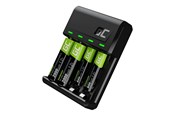 Batterij - Green Cell VitalCharger Batterij charger - 0.5 Watt - with 2 x AA NiMH 2000 mAh rechargeable Batterijen and 2 x AAA NiMH 800 mAh rechargeable Batterijen - GRSETGC03