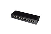 Accessoires - LogiLink NP0019B Cat.6A Patch Panel 12 ports shielded Desktop black - NP0019B