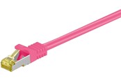 Netwerk - kabel - Pro RJ45 patchkabel CAT 6A S/FTP (PiMF) 500 MHz met CAT 7 ruwe kabel - Roze - 15m - 4040849916502