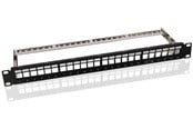 Netwerk - kabel - Pro 19 inch (48.3 cm) Keystone leeg Patch Panel - Zwart - 4040849957437