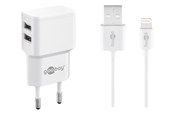 Kabels - diversen - Pro Dual Apple Lightning charger set 2.4 A - 44979