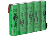Batterij - Pro 5x AA (Mignon) - 2100 mAh green - Solder tail (Z) - 4040849555824