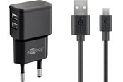 Mobiel - Adapters & Opladers - Pro Dual Micro USB-oplader set 2.4 A - 4040849449840