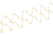 Lampen - Pro 2 x Zilver wire light chain with 20 LEDs incl.timer - 4040849445903