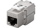 Netwerk - kabel - Pro Keystone module RJ45 CAT 6A STP 500 MHz slim-line: Keystone module RJ45 CAT 6A STP 500 MHz slanke uitvoering - Zilver - 4040849908644