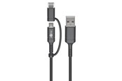 USB-kabel - Pro Charging and synchronisation combination cable (with USB A to Micro-USB & USB-C™) - 4040849718922