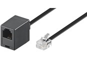 Netwerk - kabel - Pro Modular telephone extension cable - Zwart - 6m - 4040849682605