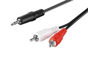 Audiokabel - Pro Audiokabel AUX AV / multimedia paneel 3.5 mm male Aan stereo RCA male CU - 4040849516511