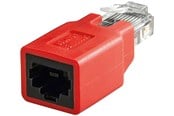 Netwerk - kabel - Pro 5e RJ45 cross-over modular adapter CAT 5e - Rood - 4040849689123