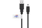 USB-kabel - Pro USB 2.0 Hi-Speed cable with USB certificate Zwart - 4040849939037