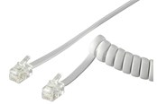 Netwerk - kabel - Pro Telefoon handset spiral cable CCA (copper-clad aluminium) - Wit - 4m - 4040849686016