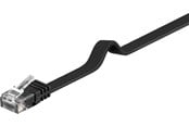 Netwerk - kabel - Pro LAN CAT 6 Flat U/UTP - Zwart - 1m - 95382