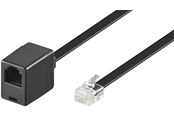 Netwerk - kabel - Pro Modular telephone extension cable - Zwart - 10m - 4040849682612