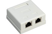Accessoires (mounts, stopcontacten etc.) - Pro 2-port RJ45 surface mount installation box CAT 6 STP white - 4040849776359