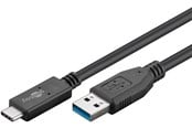 USB-kabel - Pro USB-A <-> USB-C - 0.5m - USB 3.2 Gen 2 - Zwart - PUSB3.2G2-AC-BLK-0.5M