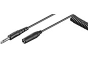 Beelscherm- en tv-kabel - Pro Headphone Verlengkabel 6.35 mm coiled cable - 4040849500169