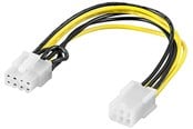Voedingskabel (intern) - Pro Stroom cable/adapter for PC graphics card PCI-E/PCI Express 6-pin Aan 8-pin - 4040849936357