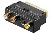 Beelscherm- en tv-kabel - Pro SCART to composite audio/video and S-Video adapter IN/OUT - 4040849504990