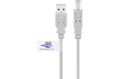 USB-kabel - Pro USB 2.0 Hi-Speed kabel met USB-certificaat grijs. - 4040849508325