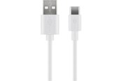 USB-kabel - Pro USB-A <-> USB-C - 3m - USB 2.0 - Wit - PUSB2.0-AC-WHT-3M
