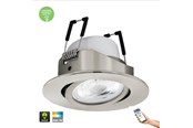 Smart Home - EGLO SALICETO-Z recessed spot RGB+TW 5W Ø88 mm brushed steel - 99672
