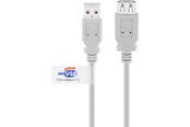 USB-kabel - Pro USB 2.0 Hi-Speed extension cable with USB certificate Grijs - 4040849689161