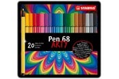 Schrijf- en tekengerei - STABILO Pen 68 Arty Metaal Tin of 20 colors - 6820-6