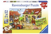 Puzzels - Ravensburger Working On The Farm 2x12p - 10107560