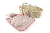 Pop, teddybeer en materiaal - Happy Friend Gevlochten Mozesmand - 504318