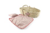 Pop, teddybeer en materiaal - Happy Friend Gevlochten Mozesmand - 504318