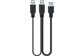 USB-kabel - Pro USB 3.0 dual Stroom SuperSpeed cable Zwart - 4040849957499