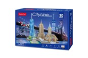 Puzzels - Cubic Fun City Line New York City 3D 123 pcs 3D Puzzels - 200255