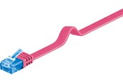 Netwerk - kabel - Pro LAN CAT 6A U/UTP flat - Roze - 0.5m - 4040849962981