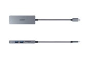 USB hub - Aukey CB-C63 - hub - 3 ports USB hub - 3 - USB 3.1 - Grijs - CB-C63