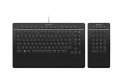 Toetsenbord - 3Dconnexion Toetsenbord Pro with Numpad - Toetsenbord and numeric pad set - QWERTY - Noords - Toetsenbord en keypad set - Noords - Zwart - 3DX-700094