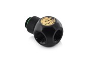 Doe-het-zelf waterkoeling - Bitspower G1/4" Matt Black Q-Rotary IG1/4"X3 Extender - BP-MBQR-C