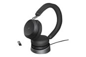 Headphones/Headsets - Jabra Evolve2 75 Link380a ms Stereo Stand Zwart - 27599-999-989