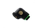 Doe-het-zelf waterkoeling - Bitspower Mat zwart Enhance Rotary G1/4" 90-Degree Multi-Link AV / multimedia paneel For OD 12MM - BP-MBE90RML