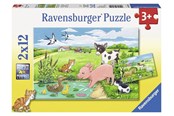 Puzzels - Ravensburger Baby Boerderij Dieren 2x12p - 10107582-e