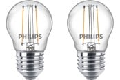 Armaturen & Lampen - Philips LED spot Classic Mini-ball 2W/827 (25W) Clear 2-pack E27 - 929001238798