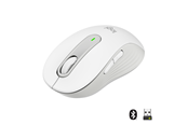 Muis - Logitech Signature M650 Large Draadloos Off-white - Muis - Optisch - 5 knoppen - Wit - 910-006238