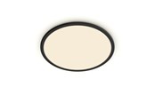 Lampen - Philips Superslim CL550 Ceiling lamp Ø300 mm LED 18W 2700K SceneSwitch IP44, Black - 929002667901