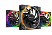 Case Fan - be quiet! LICHTE VLEUGELS 140mm PWM hoge-snelheid Triple-Pack - Case ventilator - 140mm - Zwart met RGB-licht - 31 dBA - BL079
