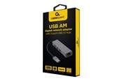 USB hub - Gembird Kabelexpert USB hub - 3 - Grijs - A-AMU3-LAN-01