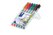 Schrijf- en tekengerei - Staedtler Universele pen Lumocolor non-p F 6 stuks - 316 WP6