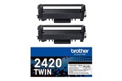 Inkt, toner en verbruiksartikelen - Brother TN2420TWIN / TN2420 2-Pack High Capaciteit Zwart Toner - TN2420TWIN
