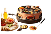 Overige keukenapparatuur - Emerio PO-113255.4 - pizza oven/raclette - Terracotta oranje - PO-113255.4
