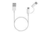 USB-kabel - Xiaomi Mi 2-in-1 USB-kabel Micro USB mit Type-C AV / multimedia paneel (30cm) - SJV4083TY